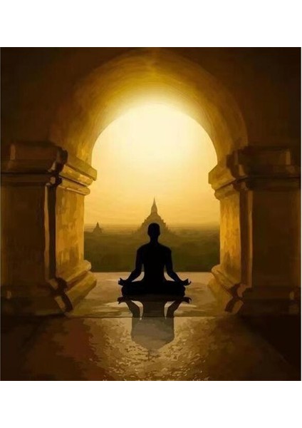 Canvas Meditasyon Sayılarla Boyama Seti Kasnaklı