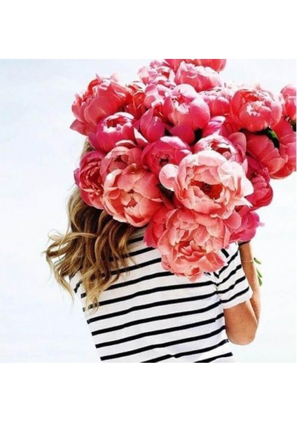 Hobby Çiçek Kadın 5 Renkli Sayılarla Boyama Seti Rulo