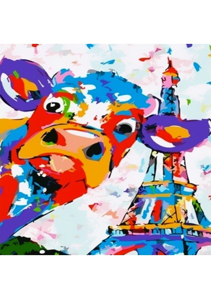 Hobby Eyfeldeki Sevimli Inek Sayılarla Boyama Seti Rulo