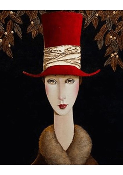 Hobby Kırmızı Şapkalı Kadın Sayılarla Boyama Seti Rulo