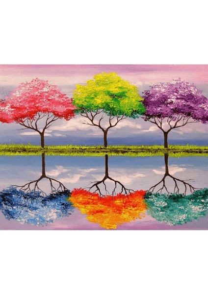 Hobby 6 Ağaç Sayılarla Boyama Seti Rulo