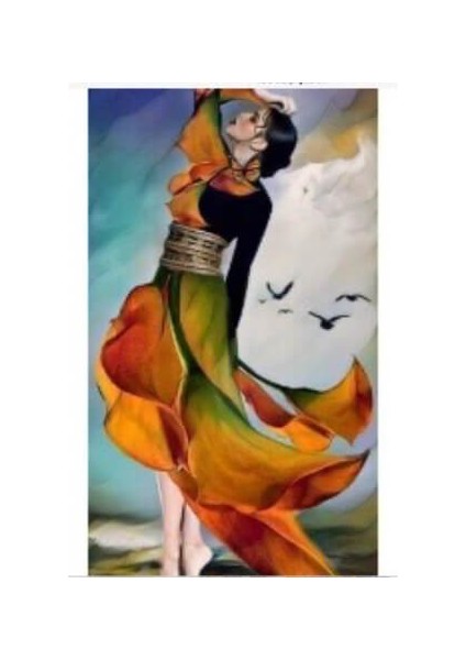 Hobby Düşünen Kadın Sayılarla Boyama Seti Rulo