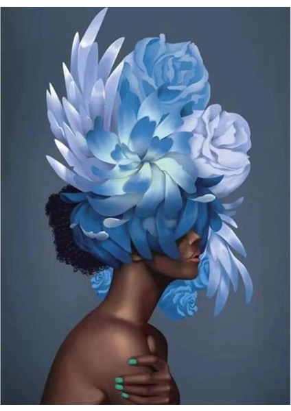 Hobby Çiçek Kadın 24 Sayılarla Boyama Seti Rulo