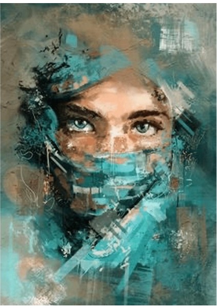 Canvas Gizemli Güzel Sayılarla Boyama Seti Kasnaklı