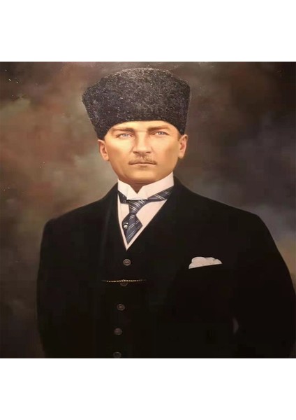 Canvas Ulu Önder Atatürk 2 Sayılarla Boyama Seti Kasnaklı