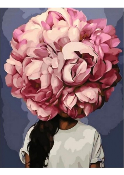 Hobby Çiçek Kadın 13 Renkli Sayılarla Boyama Seti Rulo