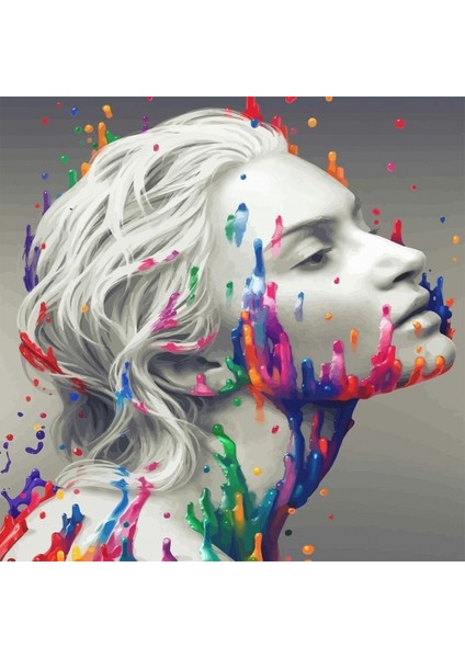 Hobby Kadının Renkli Yüzü Sayılarla Boyama Seti Rulo