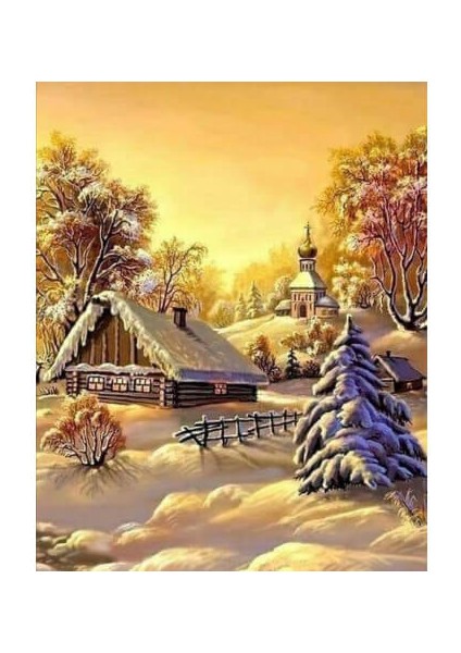 Hobby Bir Kış Manzarası Sayılarla Boyama Seti Rulo