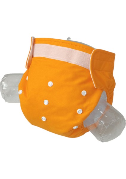 Baby Ybb Yıkanabilir Bebek Bezi Cepli Turuncu Renk Cırt  Cırtlı 8 - 18 kg