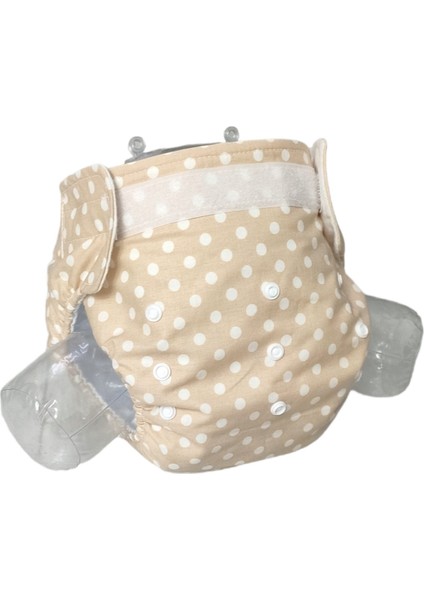 Baby Ybb Yıkanabilir Bebek Bezi Cepli Puantiyeli  Desen  Cırt  Cırtlı 8 - 18 kg