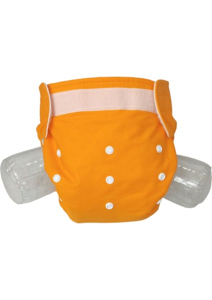 Baby Ybb Yıkanabilir Bebek Bezi Cepli Turuncu Renk Cırt  Cırtlı 8 - 18 kg