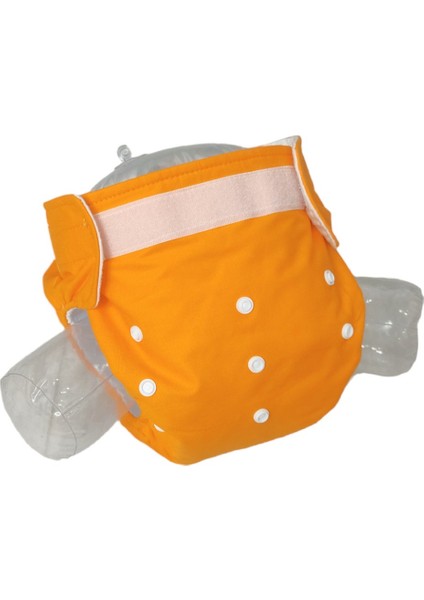 Baby Ybb Yıkanabilir Bebek Bezi Cepli Turuncu Renk Cırt  Cırtlı 8 - 18 kg