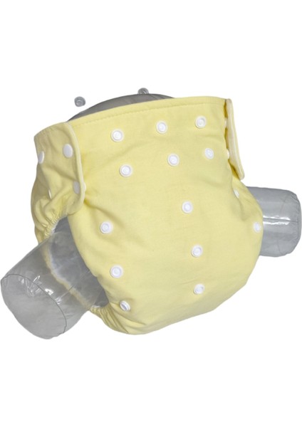 Baby Ybb Yıkanabilir Bebek Bezi Cepli Sarı Renk Çıt Çıtlı I8 - 18 kg