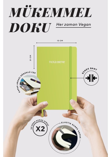 Nota Bene Classic Esnek Kapak Defter, 13X21 Cm, Çizgili fiyatları