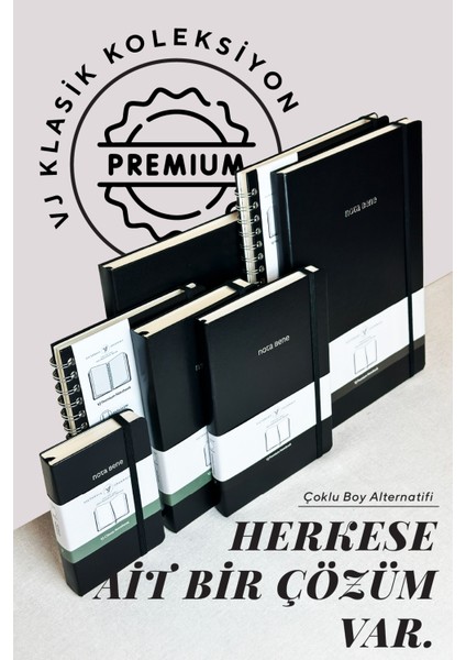 Nota Bene Classic Sert Kapak Defter, 13X21 Cm, Çizgili