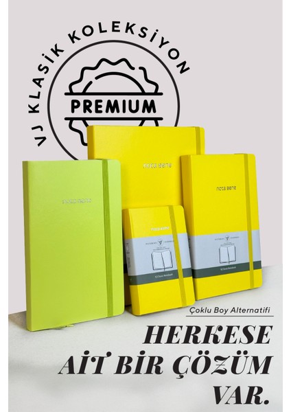 Nota Bene Classic Sert Kapak Defter, 13X21 Cm, Çizgili