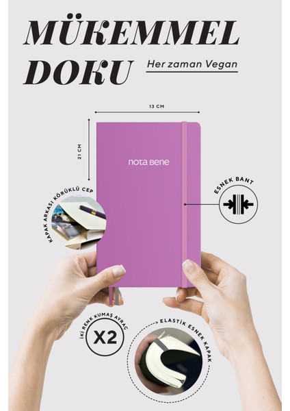Nota Bene Classic Esnek Kapak Defter, 13X21 Cm, Çizgili fiyatları