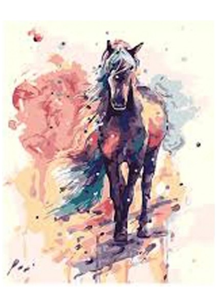 Hobby Düşlerdeki At Sayılarla Boyama Seti Rulo