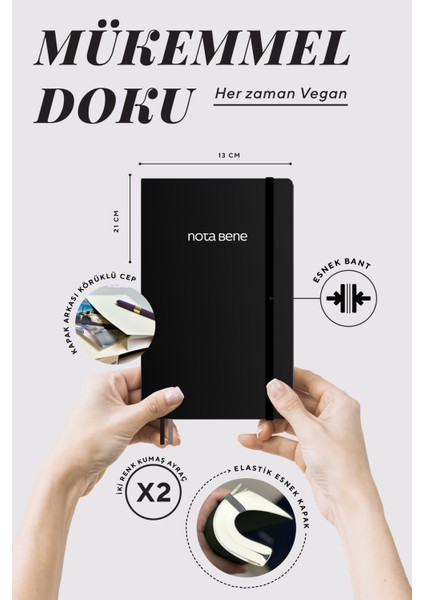 Nota Bene Classic Esnek Kapak Defter, 13X21 Cm, Çizgili fiyatları