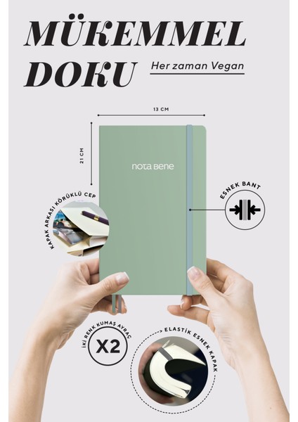 Nota Bene Classic Esnek Kapak Defter, 13X21 Cm, Çizgili fiyatları