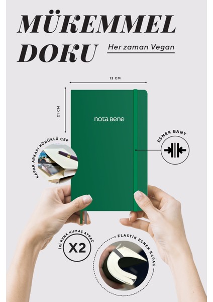 Nota Bene Classic Esnek Kapak Defter, 13X21 Cm, Çizgili fiyatları