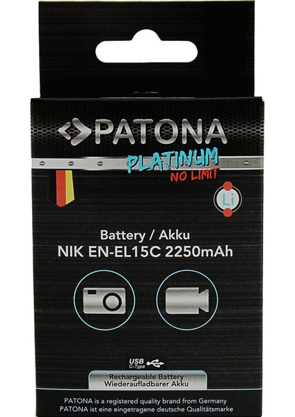 Platinum Batarya Nikon EN-EL15C Için