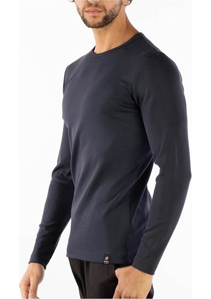 Sweat WK24796 Bisiklet Yaka Basic Lycra Düz