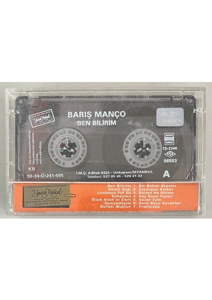 Barış Manço Ben Bilirim Kaset (Orjinal Dönem Baskı)