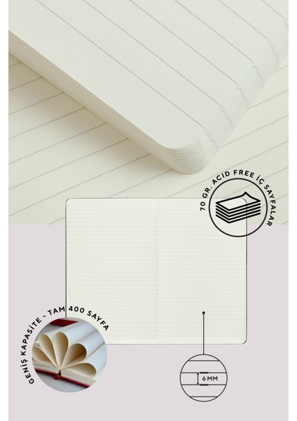 Nota Bene Classic Sert Kapak Defter, 9X14 Cm, Çizgili fırsatları