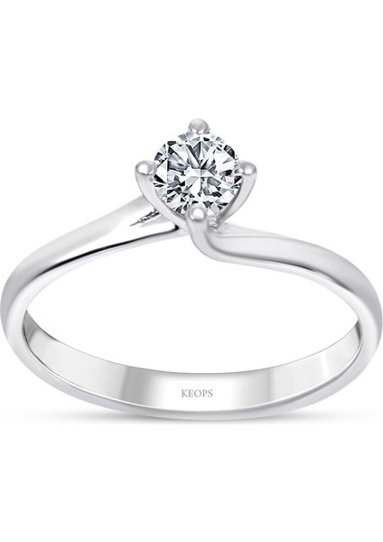 G Renk 0.25 Karat Pırlanta Tektaş Yüzük