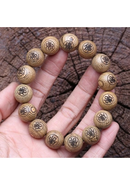 15 mm Doğal Ahşap Bilezik Tibet Budist Boncuk Zincir Kolye Tespih Veya Boncuk Taşıma Olarak Kullanılan Hakiki Boncuk Zincir Giymek (Yurt Dışından)