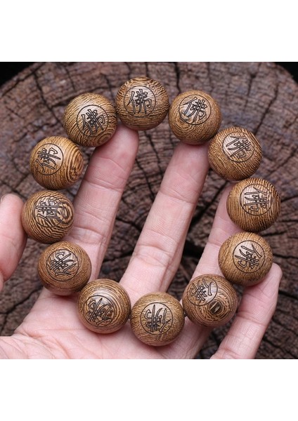 15 mm Doğal Ahşap Bilezik Tibet Budist Boncuk Zincir Kolye Tespih Veya Boncuk Taşıma Olarak Kullanılan Hakiki Boncuk Zincir Giymek (Yurt Dışından)