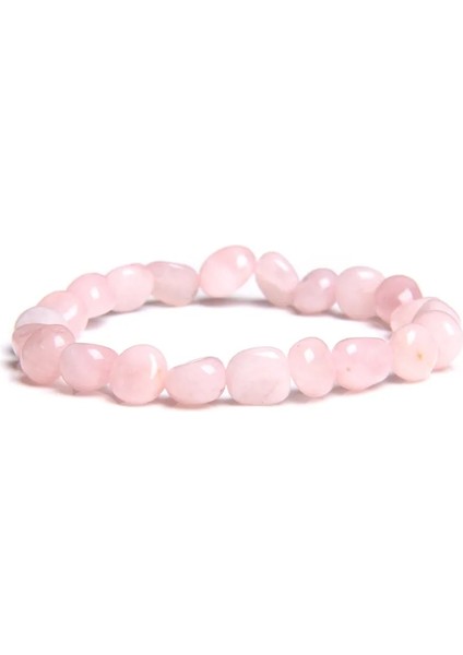 19CM Tarzı 3 Pembe Kristal Kadınlar Şanslı Doğal Serbest Biçimli Çakıl Siyah Mor Rutilated Kuvars Pembe Beyaz Kristal Gri Labradorit Taş Boncuk Bilezik Hediyeler (Yurt Dışından)