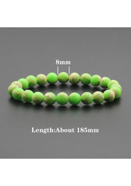 Bambu Yaprağı AKIKB04 8mm Doğal Taş Kuvars Bilezik Yoga Çakra Şifa Enerji Hematit Yuvarlak Lav Kaplan Gözü Boncuk Boncuklu Bileklik Kadın Erkek Takı (Yurt Dışından)