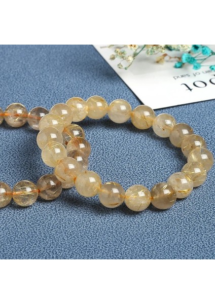 8mm Tarzı Buz Altın Rutilated Jd Altın Rutilated Kuvars Bilezikler Kadınlar Için Doğal Taş Boncuk Unisex Bilezik Takı Erkekler Bilezik Bilezik Dekorasyon (Yurt Dışından) fırsatları