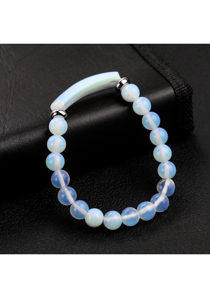 Obsidyen 8mm Boncuklar Doğal Kristal Bilezik Opal Siyah Obsidyen Bileklik Şifa Kuvars Gem Yoga Meditasyon Enerji Orgone Dikdörtgen Takı Adam Hediye (Yurt Dışından) fiyatları