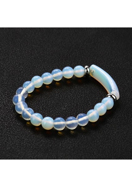 Obsidyen 8mm Boncuklar Doğal Kristal Bilezik Opal Siyah Obsidyen Bileklik Şifa Kuvars Gem Yoga Meditasyon Enerji Orgone Dikdörtgen Takı Adam Hediye (Yurt Dışından) modelleri