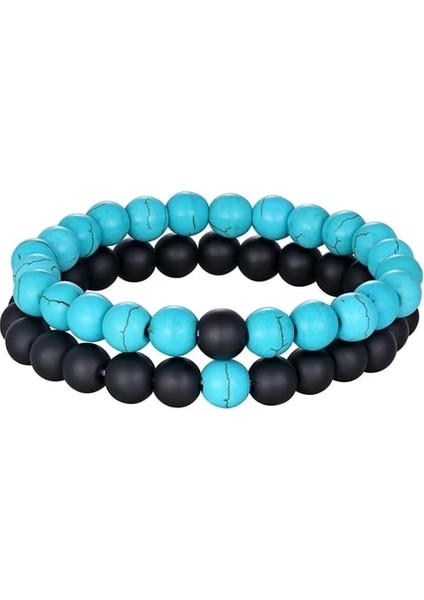 190MM Tarzı Siyah Oniks Taşı Sıcak Et 7 Stil Çiftler Mesafe Bilezik Erkekler Kadınlar Için Doğal Taş Yoga Boncuklu Bilezik Arkadaş Hediye Charm Strand Takı (Yurt Dışından)