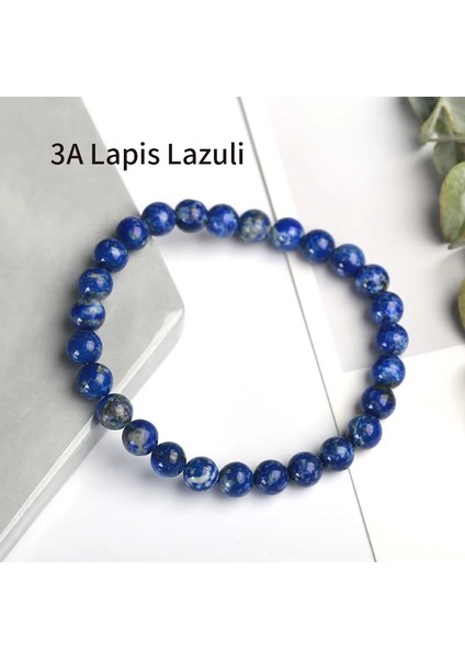 12 mm Tarzı 3A Lacivert Taşı Jd Yüksek Li Doğal Taş Lapis Lazuli Boncuklu Kadın Erkek Moda Enerji Bilezik Için Bilezikler Elastik Takı Hediye (Yurt Dışından)