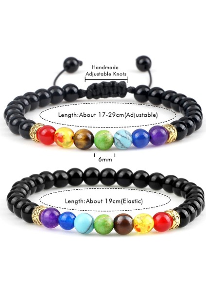 Lav Elastik 7 Çakra Lav Kaya Bilezikler Charms 6mm Doğal Kaplan Gözü Taş Malakit Oniks Boncuk Bilezik Şifa Takı Meditasyon Bilezik (Yurt Dışından) indirimleri