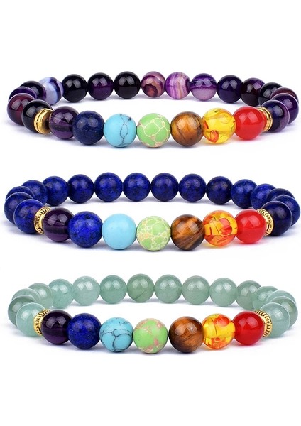 XL-23CM Tarzı No.29 Beden 7 Çakra Doğal Taş Bileklik Kadın Kaplan Gözü Taş Boncuk Bilezik Erkekler Yedi Darbe Yuvarlak Yoga Enerji Taş Takı Pulseira (Yurt Dışından) indirimleri