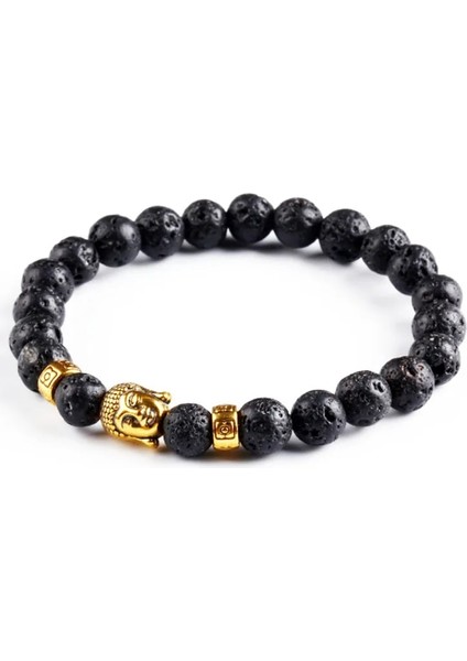 Mavi Lav Oniks Boncuk Buda Bilezik Altın Buda Takı Siyah Yoga Bilezikler Erkek Kadın Mujer Pulseras Moda Takı (Yurt Dışından) modelleri