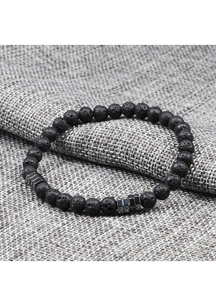Kaplan Gözü 3 6mm Streç Boncuklu Bilezikler Charms Erkekler Hematit Doğal Taş Siyah Oniks Bilezikler Çift Mesafe Kadınlar Yoga Namaz Takı (Yurt Dışından) indirimleri