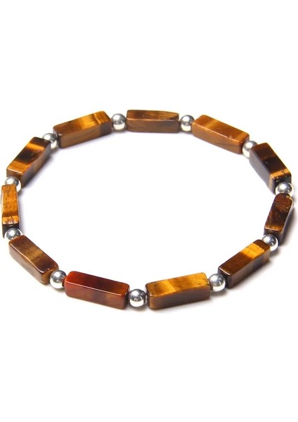 23CM Tarzı Kaplan Gözü Kare Tüp Doğal Mavi Lapis Lazuli Taş Boncuk Bilezik Minik Yuvarlak Gümüş Renk Top Charm Bilezik Kadın Erkek Enerji Takı (Yurt Dışından)