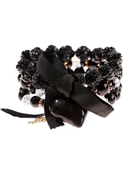 HXB2162-4 Kalp Aşk Bilezikler Kadınlar Boncuklu Bilezik Charm Kız Moda Takı Zincir Kanat Pulseras Bilezik Femme Sevgililer Günü Hediyesi (Yurt Dışından)