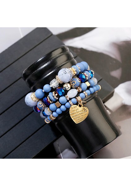 HXB2162-4 Kalp Aşk Bilezikler Kadınlar Boncuklu Bilezik Charm Kız Moda Takı Zincir Kanat Pulseras Bilezik Femme Sevgililer Günü Hediyesi (Yurt Dışından) modelleri