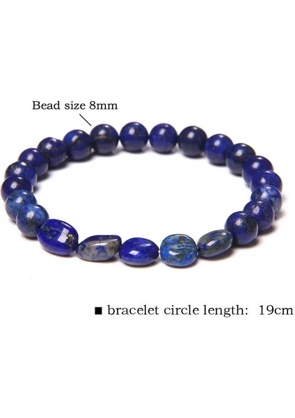 19CM Tarzı 15.lapis Lazuli Agates Kuvars Bilezikler Wome Erkekler Için Kristal Aventurin Doğal Taş Taş Boncuklu Bilezik Tekerlek Şekli Benzersiz Stil Reiki Takı (Yurt Dışından)