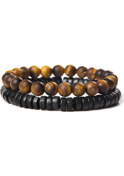 23CM Tarzı 7 Kambaba Jasper Afrika Turkuaz Ahşap Bilezikler Doğal Taş Charm Kantaşı Lava Hindistan Cevizi Ahşap Pul Bilezik Erkekler Için Benzersiz Ethinc Hediye (Yurt Dışından) modelleri