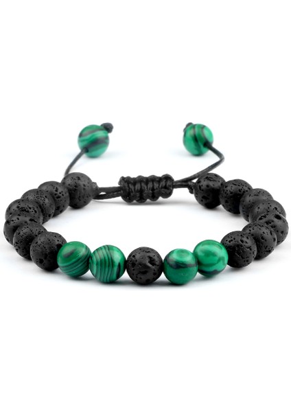 Stil 26 2 Adet Erkekler Hematit Siyah Lav Boncuklu Bilezikler 8mm Doğal Taş Kaplan Gözü Enerji Bilezikler Çift Mesafe Bileklik Arkadaş Takı (Yurt Dışından)