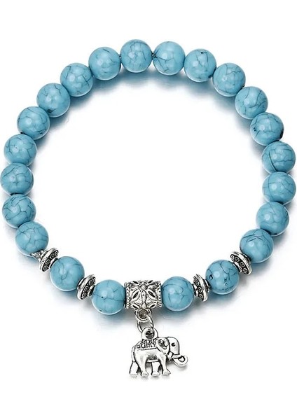 NS44 Moda Akrilik Mesafe Bilezikler Kadın Erkek Klasik Siyah ve Beyaz Charm Boncuk Bilezik ve Bilezik Takı (Yurt Dışından)